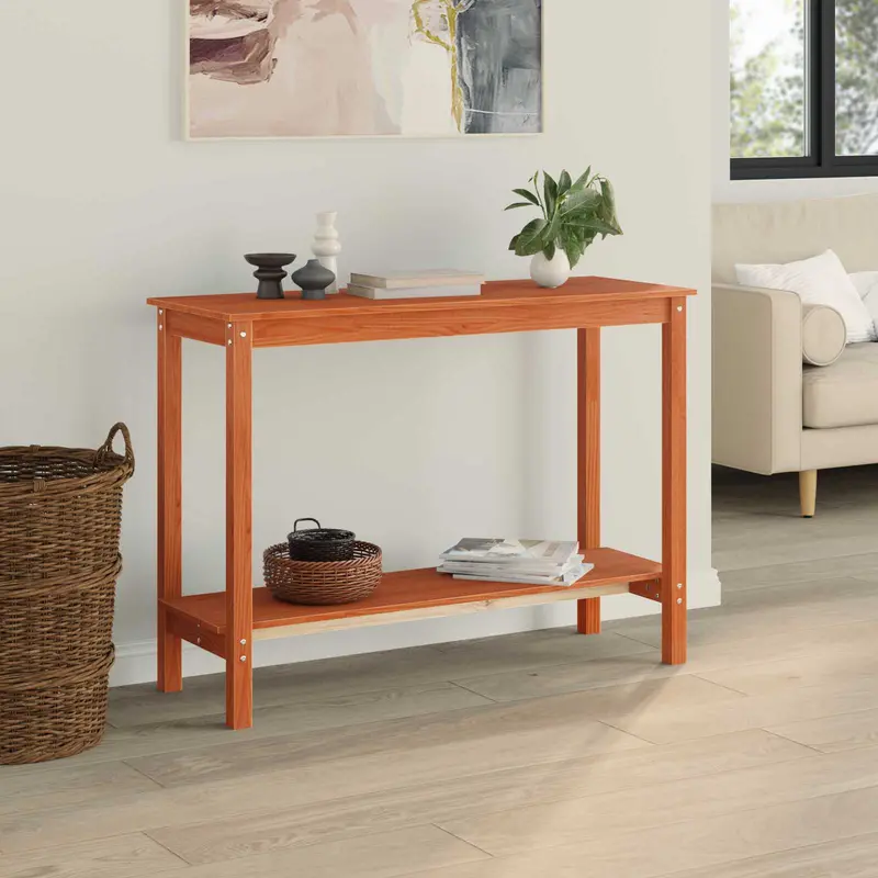 Mesa Consola Marrón Cera 110 x 40 x 80 cm Pino macizo