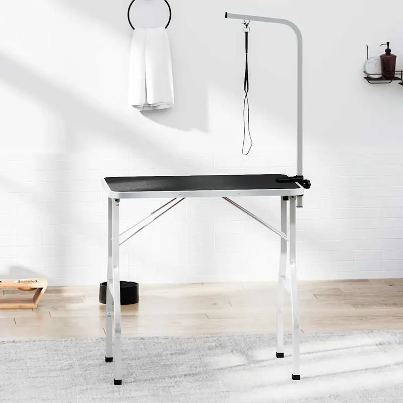 Mesa de baño para perros, gatos y mascotas ajustable 1 lazo