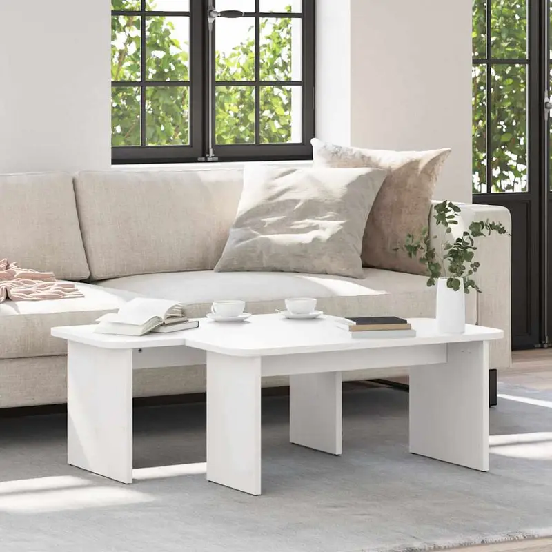 Mesa de Café 2 pcs Madera maciza de pino