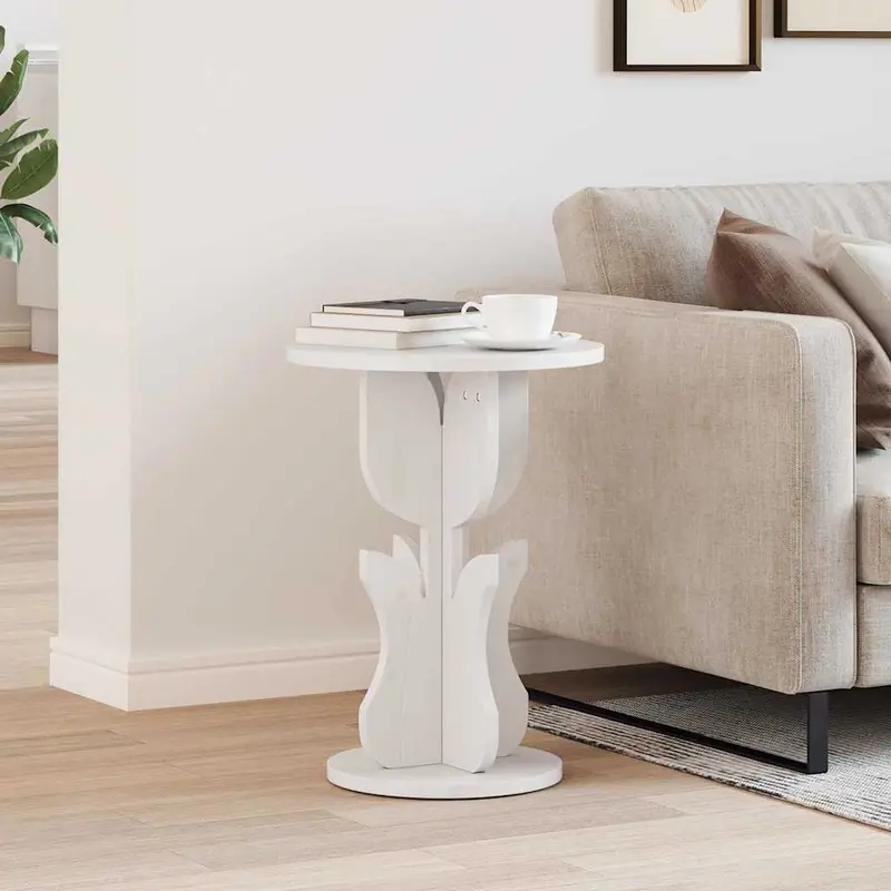 Mesa de Café 39,5 x 39,5 x 53,5 cm Madera maciza de pino