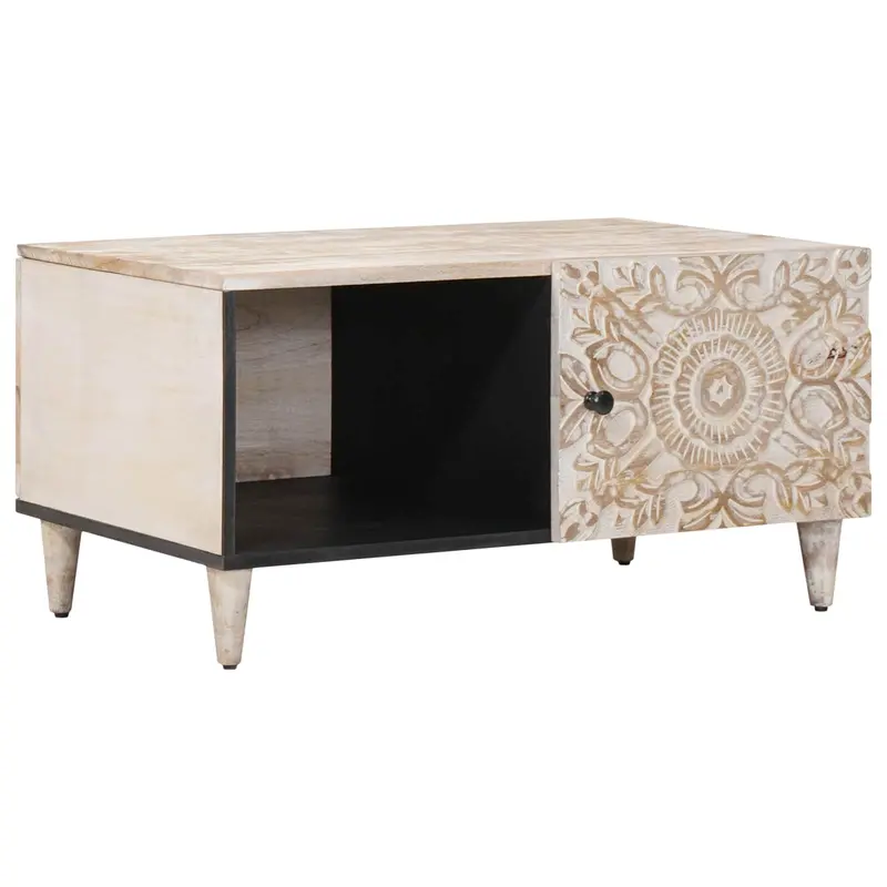 Mesa de Café 80 x 50 x 40 cm Madera de mango maciza