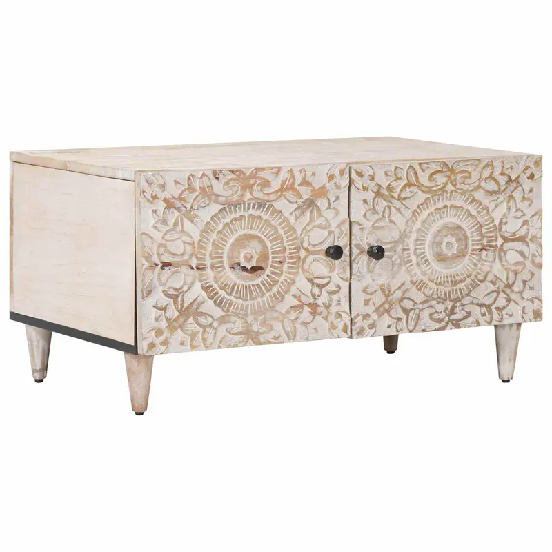Mesa de Café 80 x 50 x 40 cm Madera de mango maciza