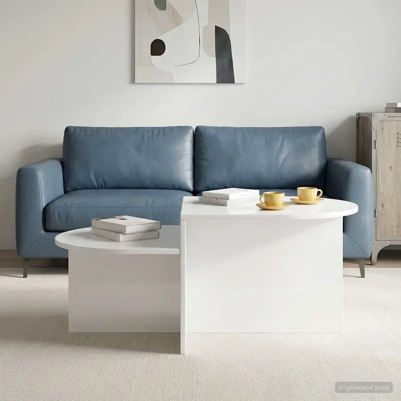 Mesa de Café Brillante 100 x 50 x 40 cm Madera de Ingeniería