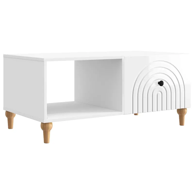 Mesa de Café Brillante 90 x 50 x 40 cm Madera de Ingeniería