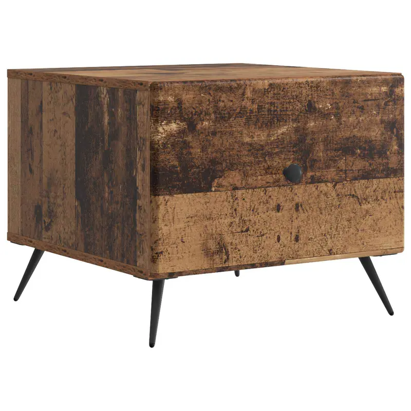 Mesa de Café con cajón Madera envejecida 49 x 50 x 40 cm