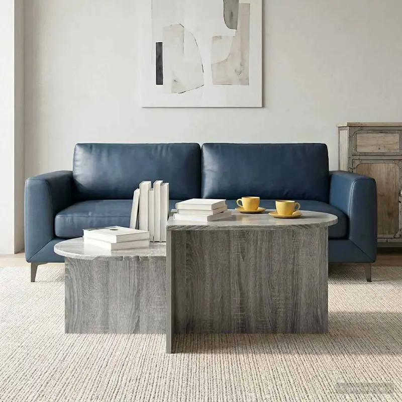 Mesa de Café Gris Sonoma 100 x 50 x 40 cm Madera de Ingeniería