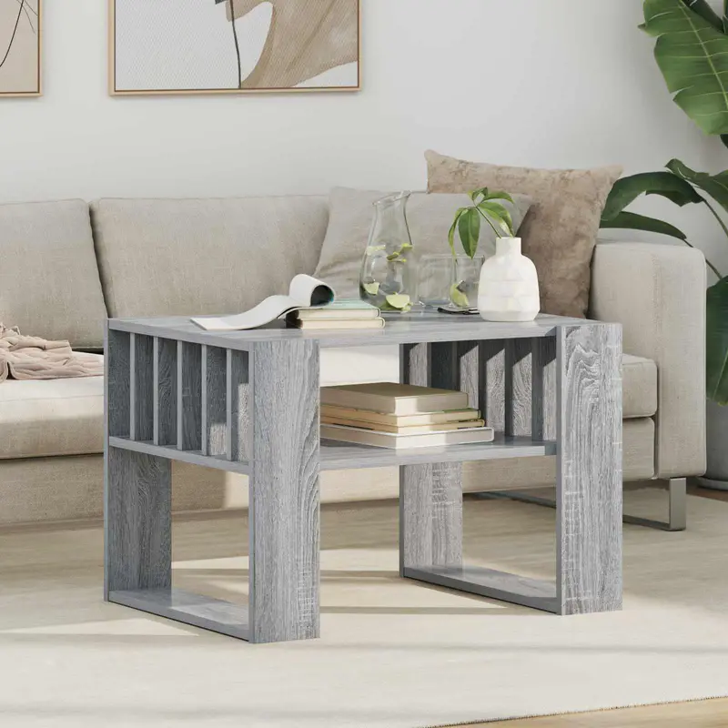 Mesa de Café Gris Sonoma 66 x 49,5 x 45 cm Madera de ingeniería