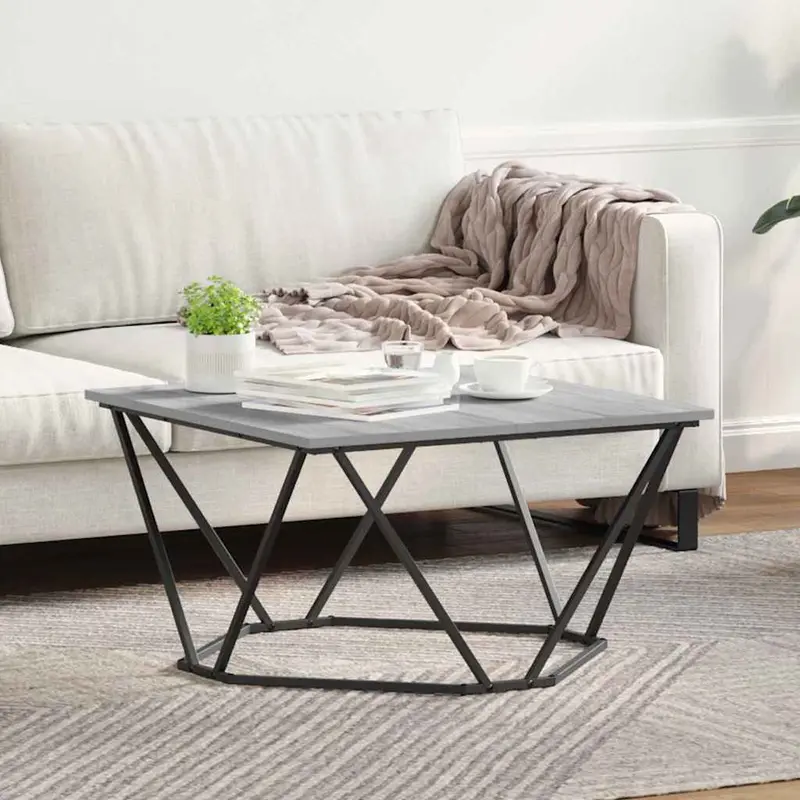 Mesa de Café Gris Sonoma 80 x 80 x 45 cm