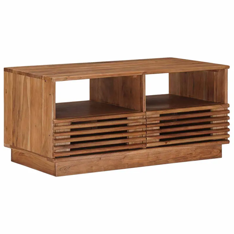Mesa de Café Hecha a Mano Madera de teca marrón