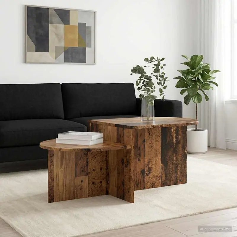 Mesa de Café Madera envejecida 100 x 50 x 40 cm