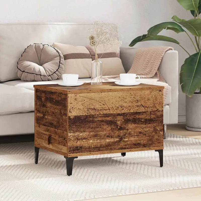 Mesa de Café Madera envejecida 60 x 44,5 x 45 cm