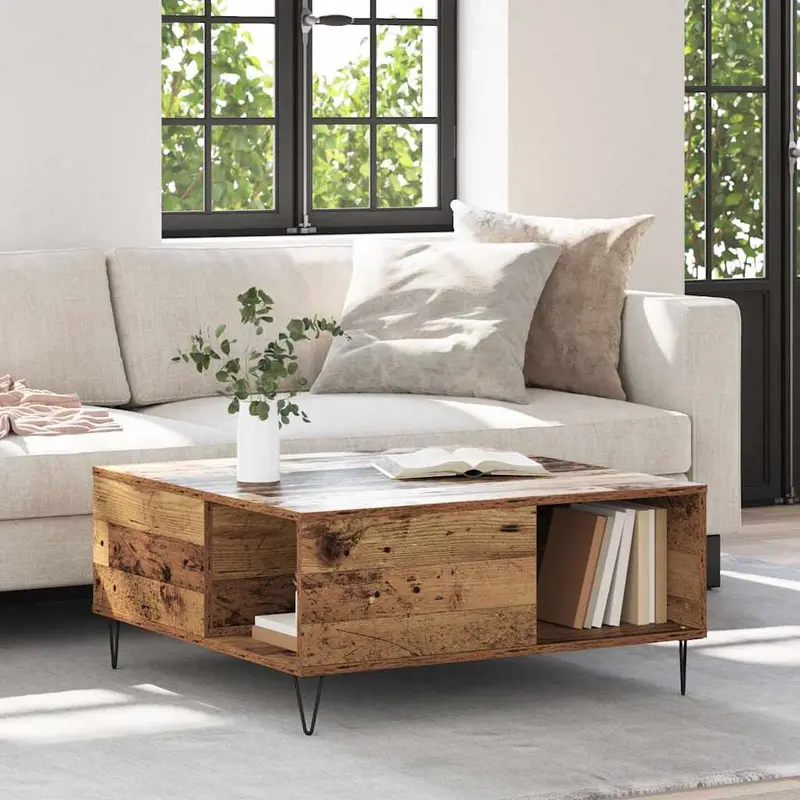 Mesa de Café Madera envejecida 80 x 80 x 36,5 cm
