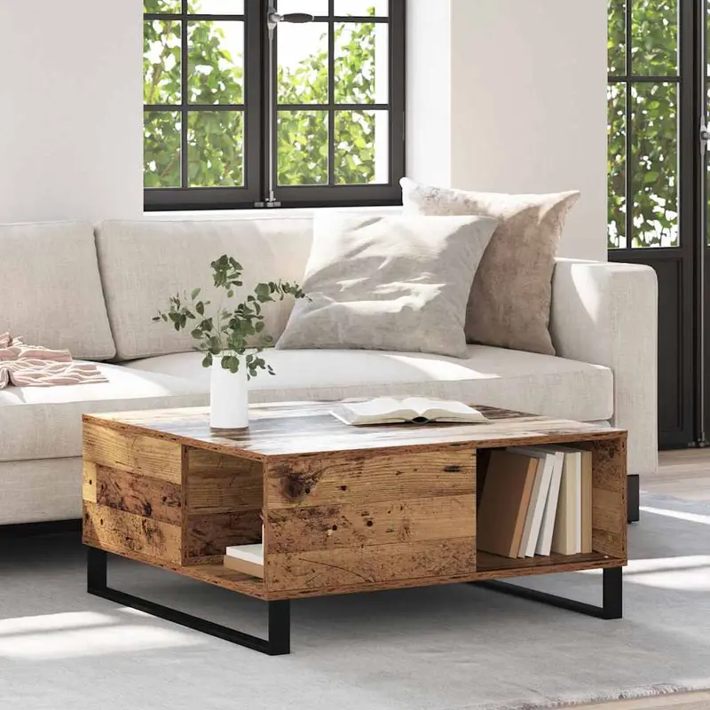 Mesa de Café Madera envejecida 80 x 80 x 36,5 cm