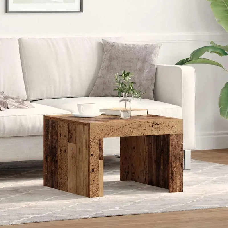 Mesa de Café Madera vieja 50 x 50 x 35 cm Madera de ingeniería