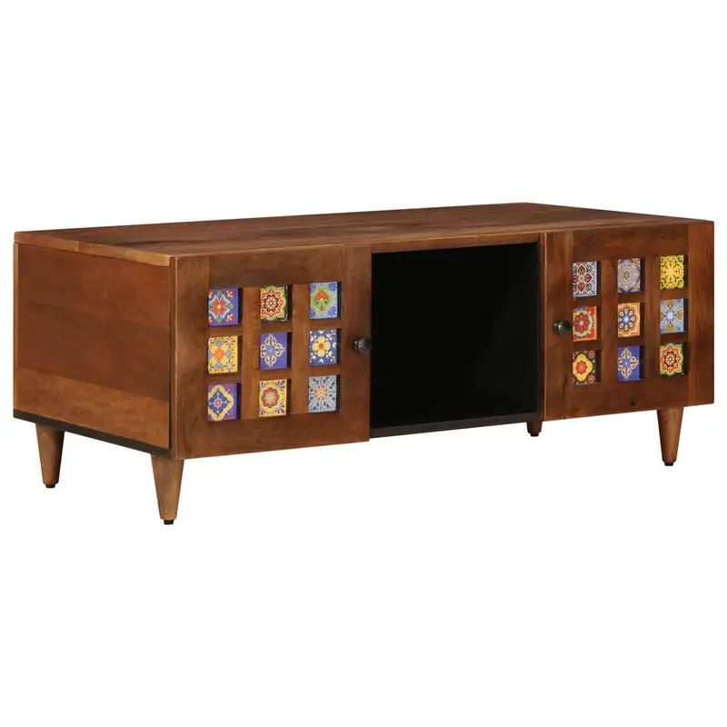 Mesa de Café Marrón 100 x 54 x 40 cm Madera de mango maciza