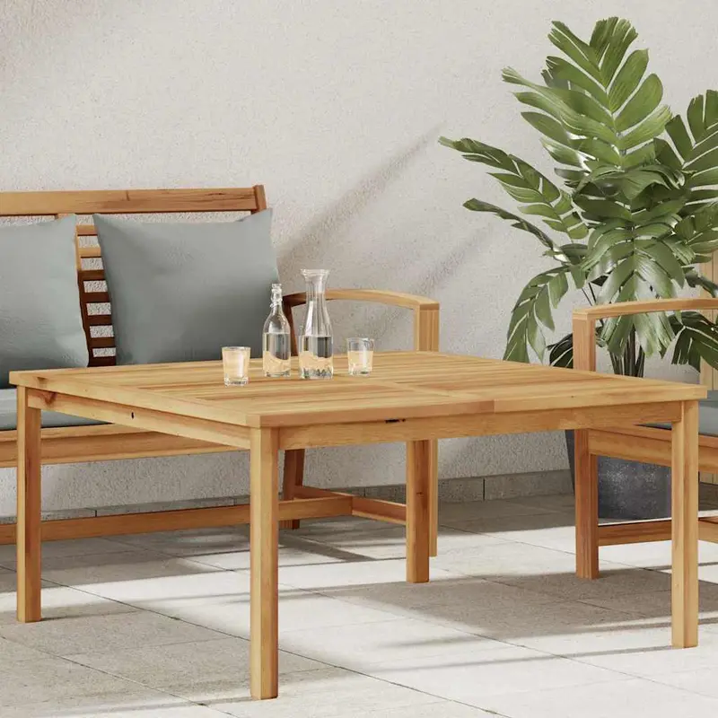 Mesa de Café Marrón 110 x 110 x 45 cm Madera de teca maciza