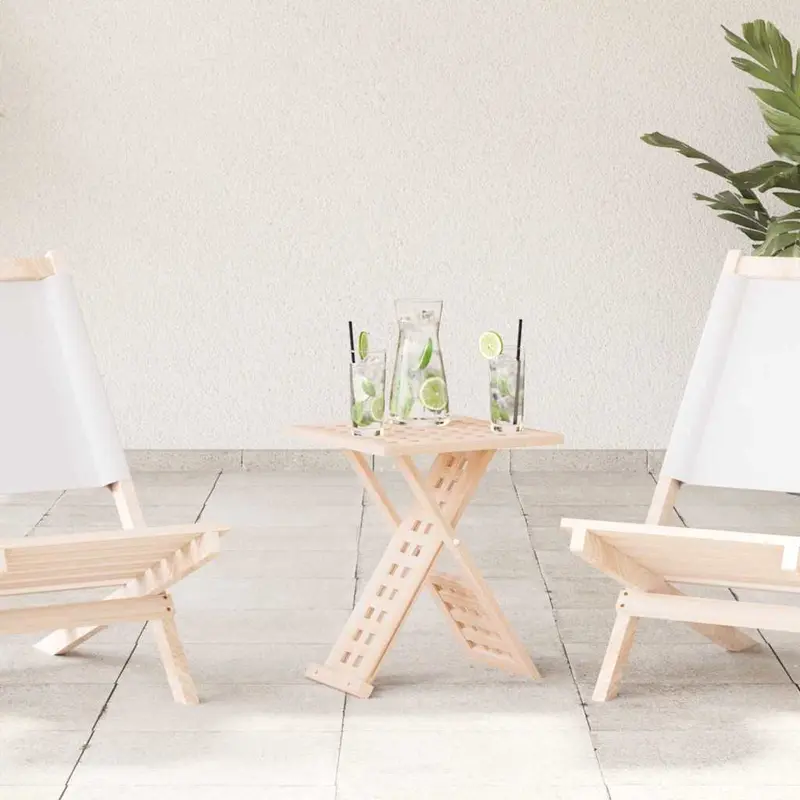 Mesa de Café Marrón 33 x 33 x 40,5 cm Madera de Nogal Sólido