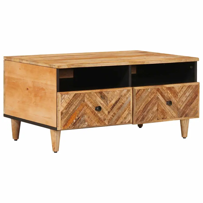 Mesa de Café Marrón 80 x 54 x 40 cm Madera de mango maciza