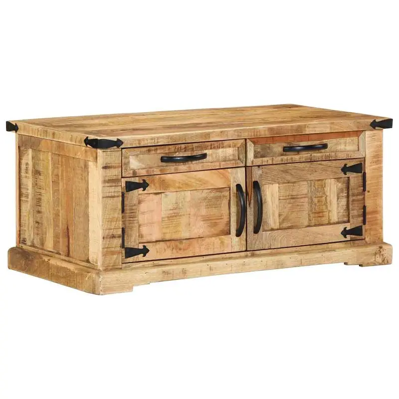 Mesa de Café Marrón 90 x 50 x 40 cm Madera de mango maciza