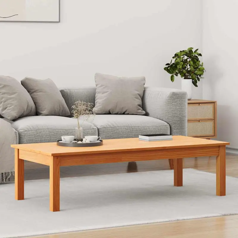 Mesa de Café Max Brown 110 x 50 x 30 cm Madera de pino macizo
