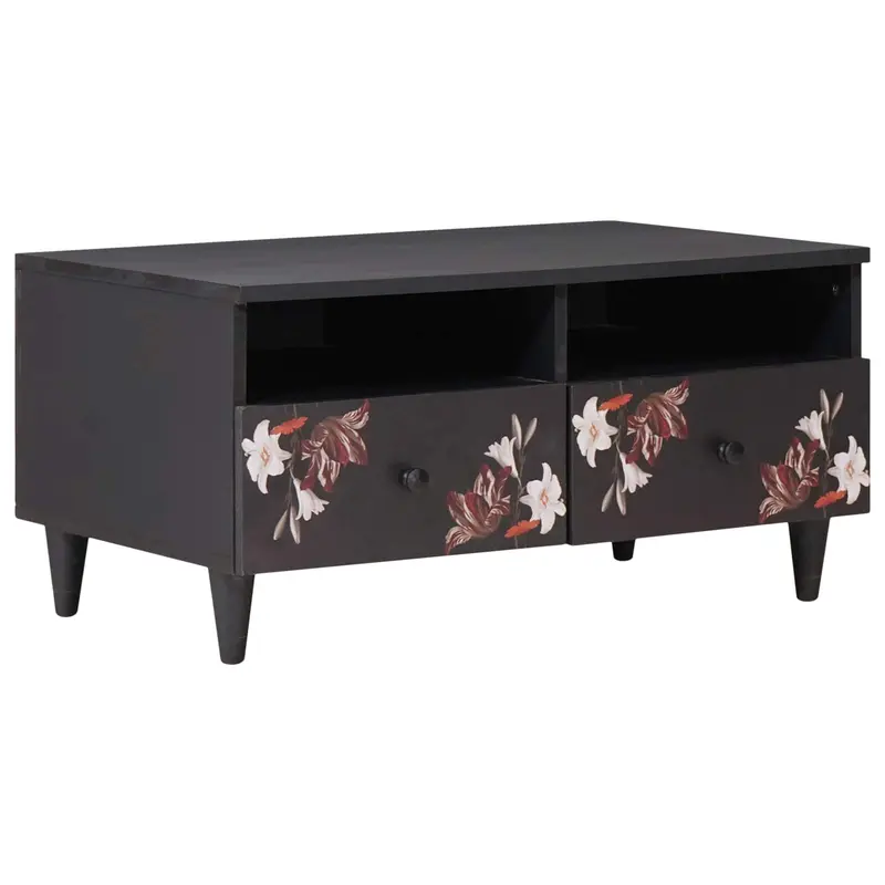 Mesa de Café Multicolor 80 x 54 x 40 cm Madera de mango maciza