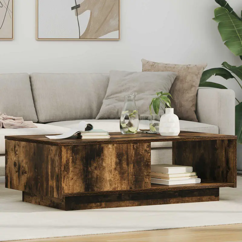 Mesa de Café Roble ahumado 95 x 55 x 31 cm Madera de ingeniería