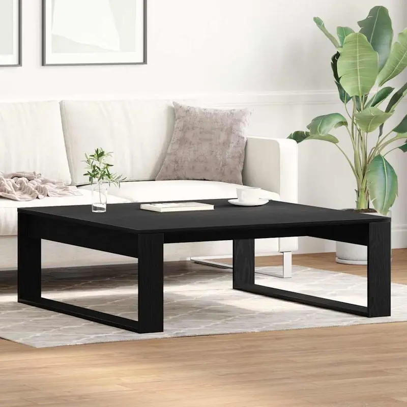 Mesa de Café Roble Negro 100 x 100 x 35 cm Madera de ingeniería