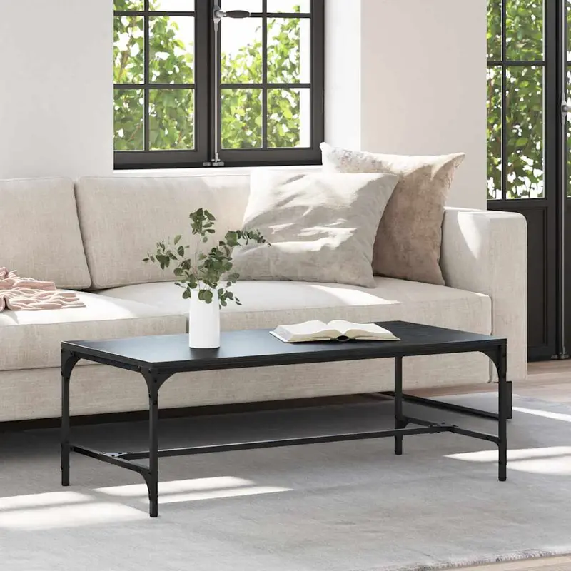 Mesa de Café Roble Negro 100 x 50 x 35 cm Madera de ingeniería