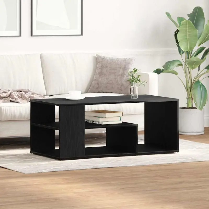 Mesa de Café Roble Negro 100 x 50 x 40 cm Madera de ingeniería