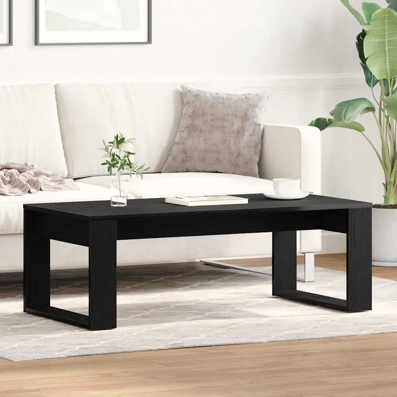 Mesa de Café Roble Negro 102 x 50 x 35 cm Madera de ingeniería