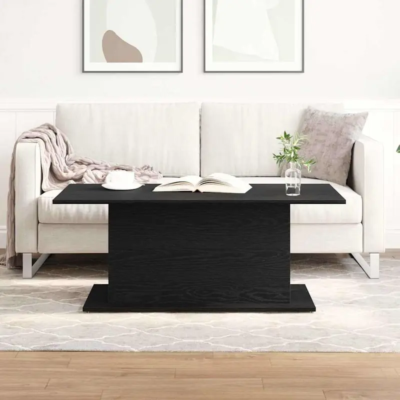 Mesa de Café Roble Negro 102 x 55,5 x 40 cm