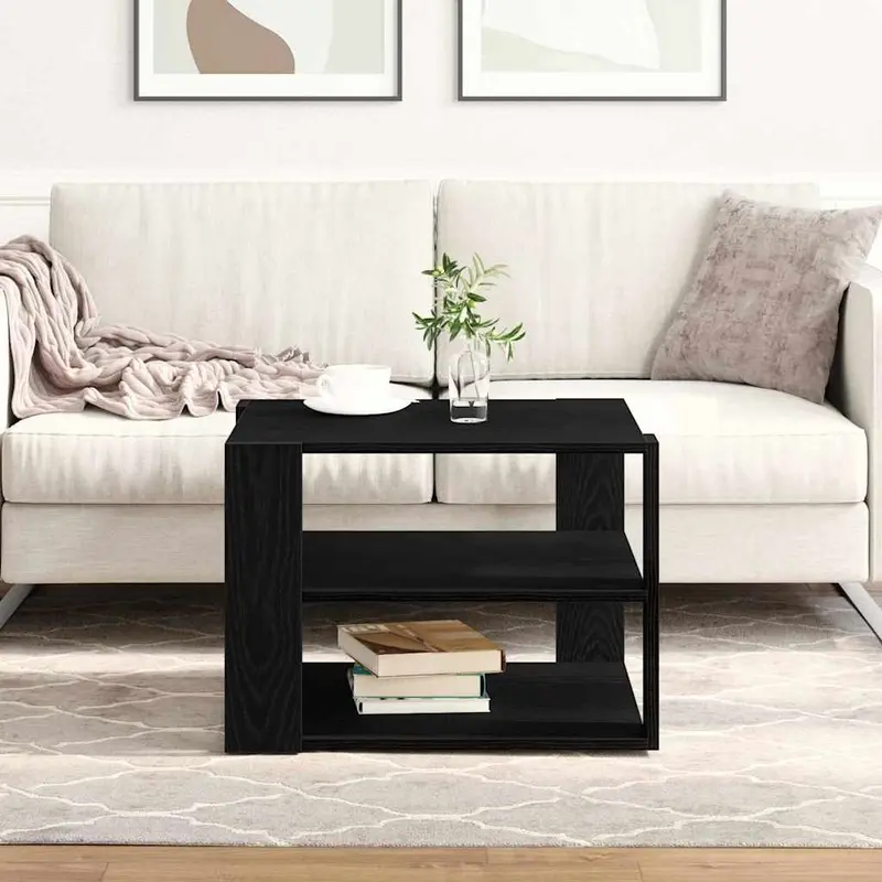 Mesa de Café Roble Negro 58 x 58 x 40 cm Madera de ingeniería