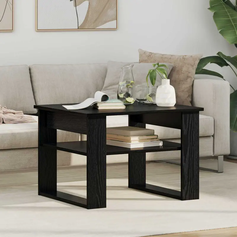 Mesa de Café Roble Negro 64 x 54 x 44 cm Madera de ingeniería