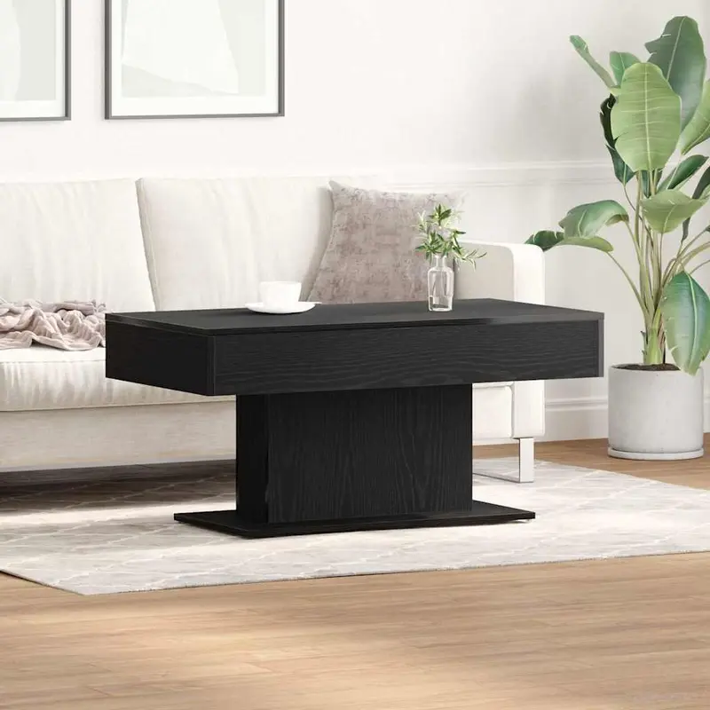 Mesa de Café Roble Negro 96 x 50 x 45 cm Madera de ingeniería