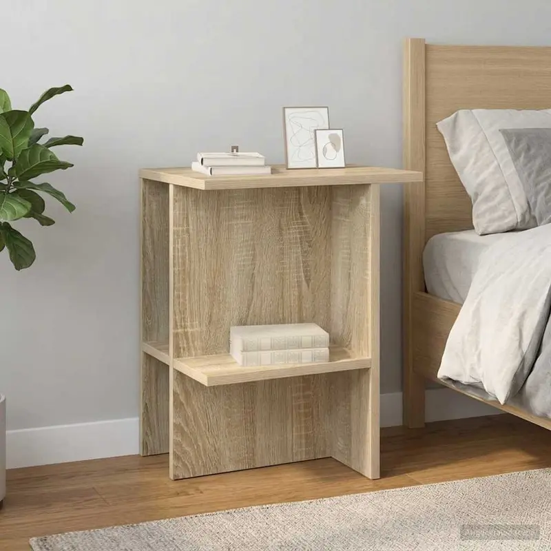 Mesa de Café Roble Sonoma 40 x 30 x 49 cm Madera de Ingeniería