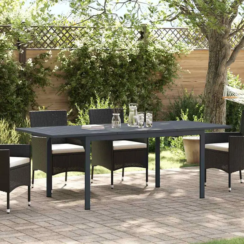 Mesa de cena exterior Plegable Antracita 210 x 90 x 73 cm Acero