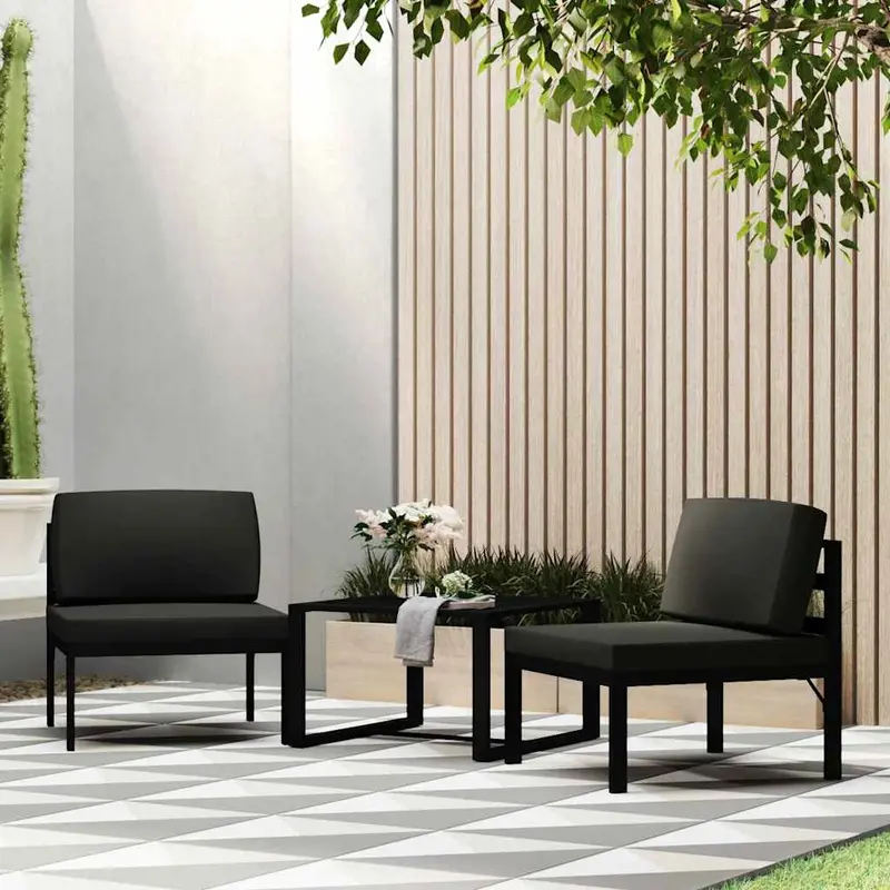 Mesa de centro de aluminio gris antracita