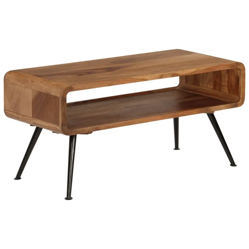 Mesa de centro de madera maciza acacia 95x40x45 cm