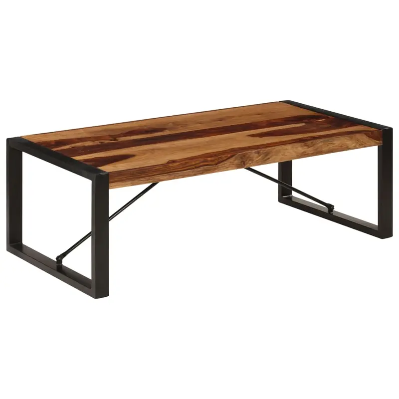 Mesa de centro de madera maciza de acacia 120x60x40 cm