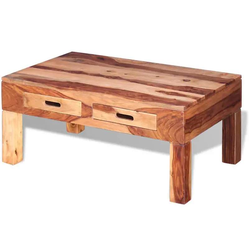 Mesa de centro de madera maciza de acacia