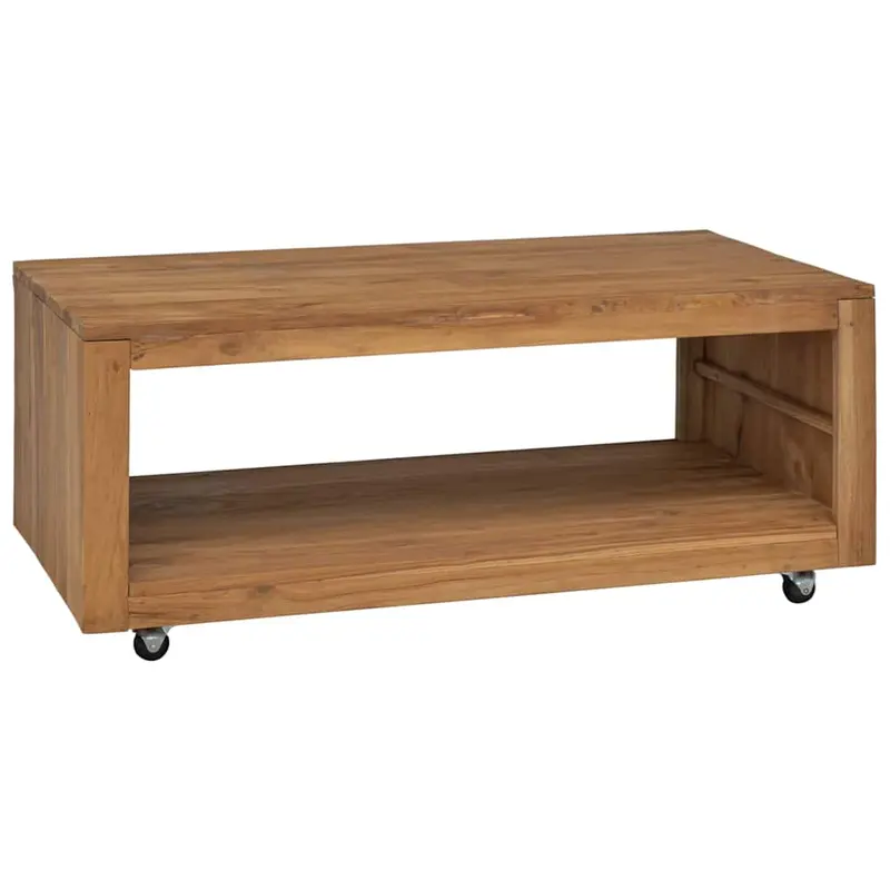 Mesa de centro de madera maciza de teca 110x60x40 cm