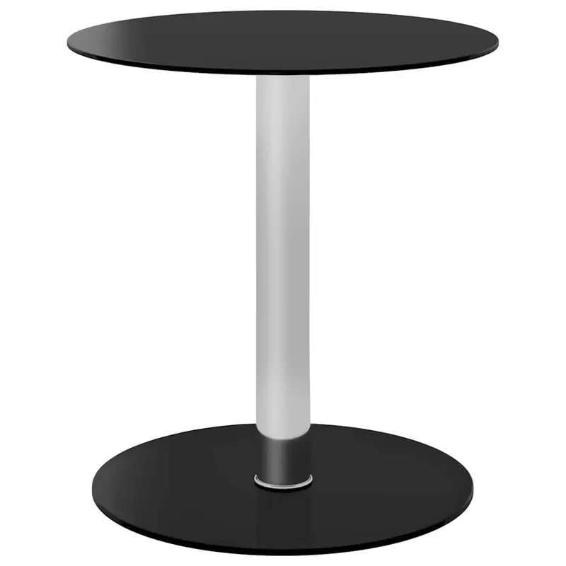Mesa de centro de vidrio templado negro 40 cm