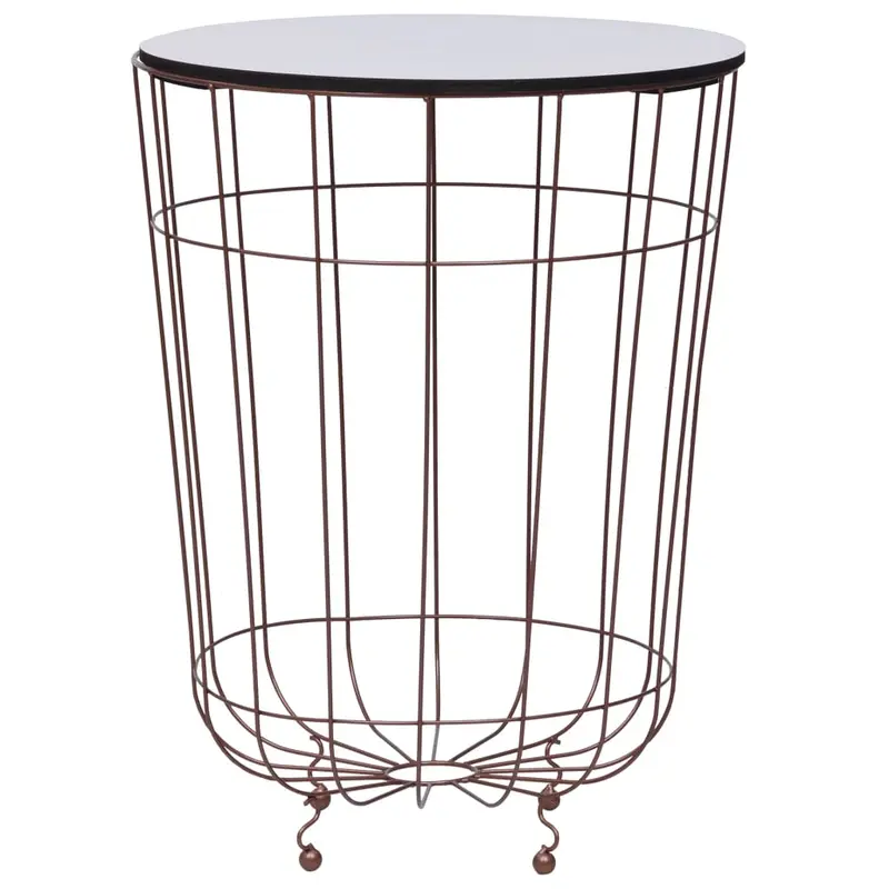 Mesa de centro dorado Ø 40 cm