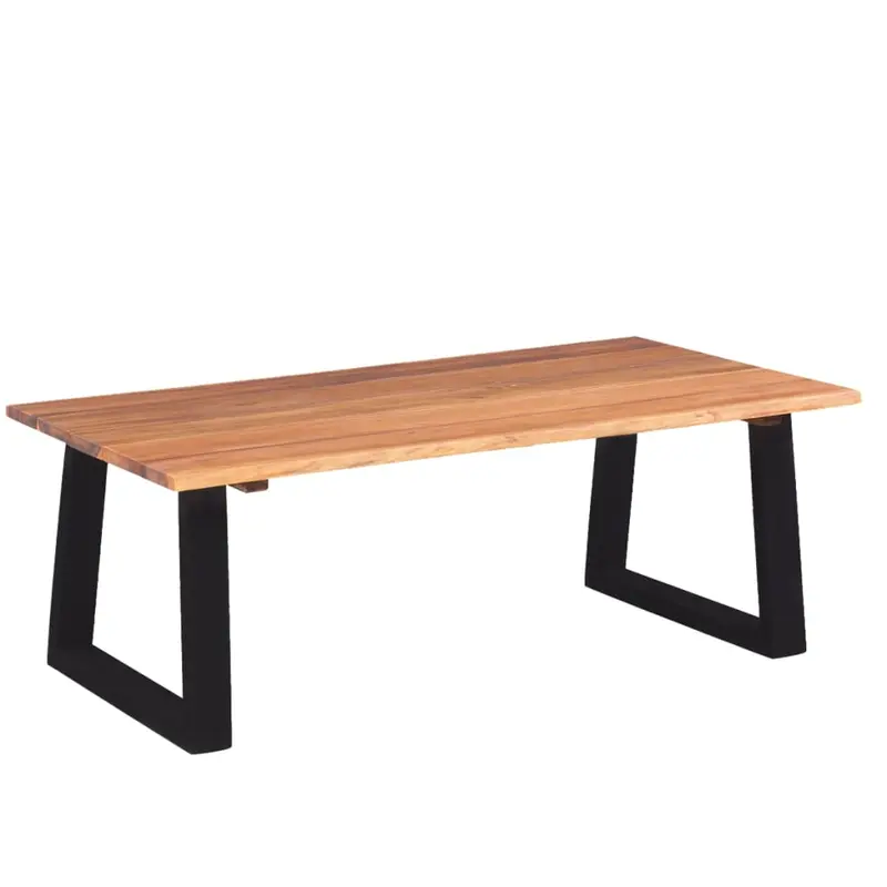 Mesa de centro madera maciza de acacia 110x60x40 cm