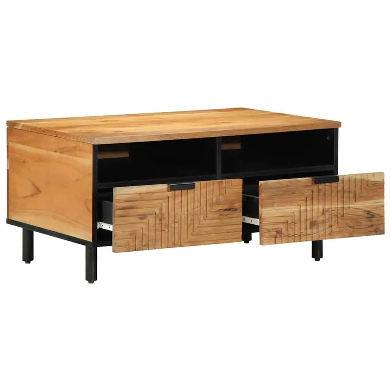 Mesa de centro Marrón 80 x 54 x 40 cm Madera de Acacia Sólida