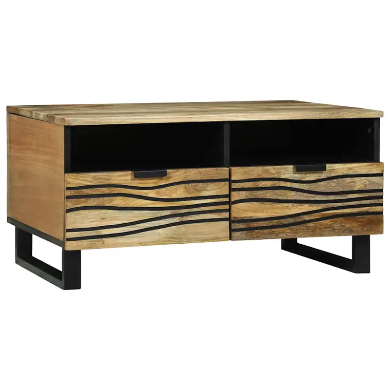 Mesa de centro Natural 80 x 54 x 40 cm Madera de ingeniería