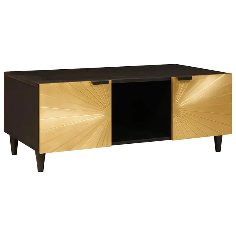 Mesa de centro Negro y dorado 100 x 54 x 40 cm