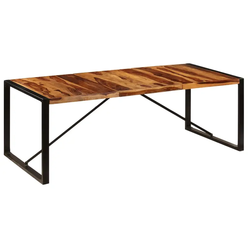 Mesa de comedor 220x100x75 cm madera maciza de acacia
