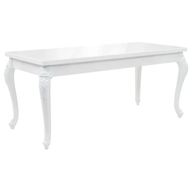 Mesa de comedor blanco brillante 179x89x81 cm