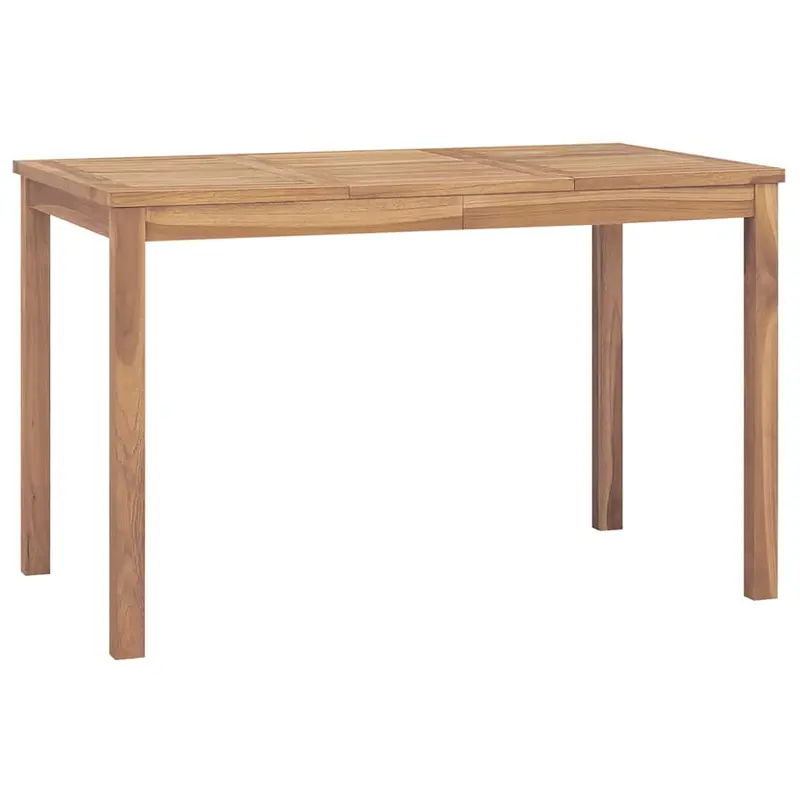 Mesa de comedor de jardín madera maciza de teca 120x70x77 cm